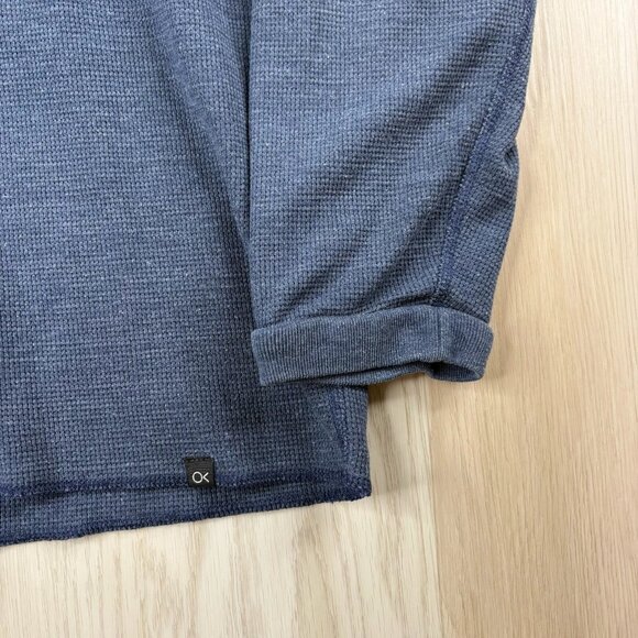 Outer Known Mens Navy Blue Long Sleeve Waffle Knit Thermal T-Shirt Size X-Large - Picture 5 of 10